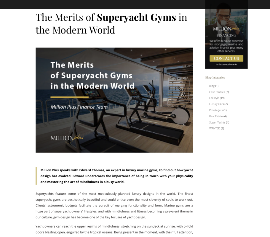 Superyacht gyms