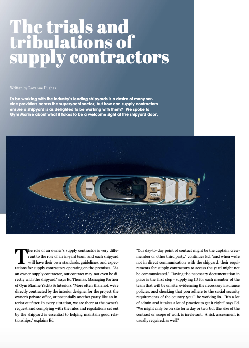 shipyard supply contract article
